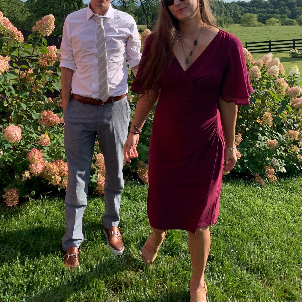 Maroon party dress